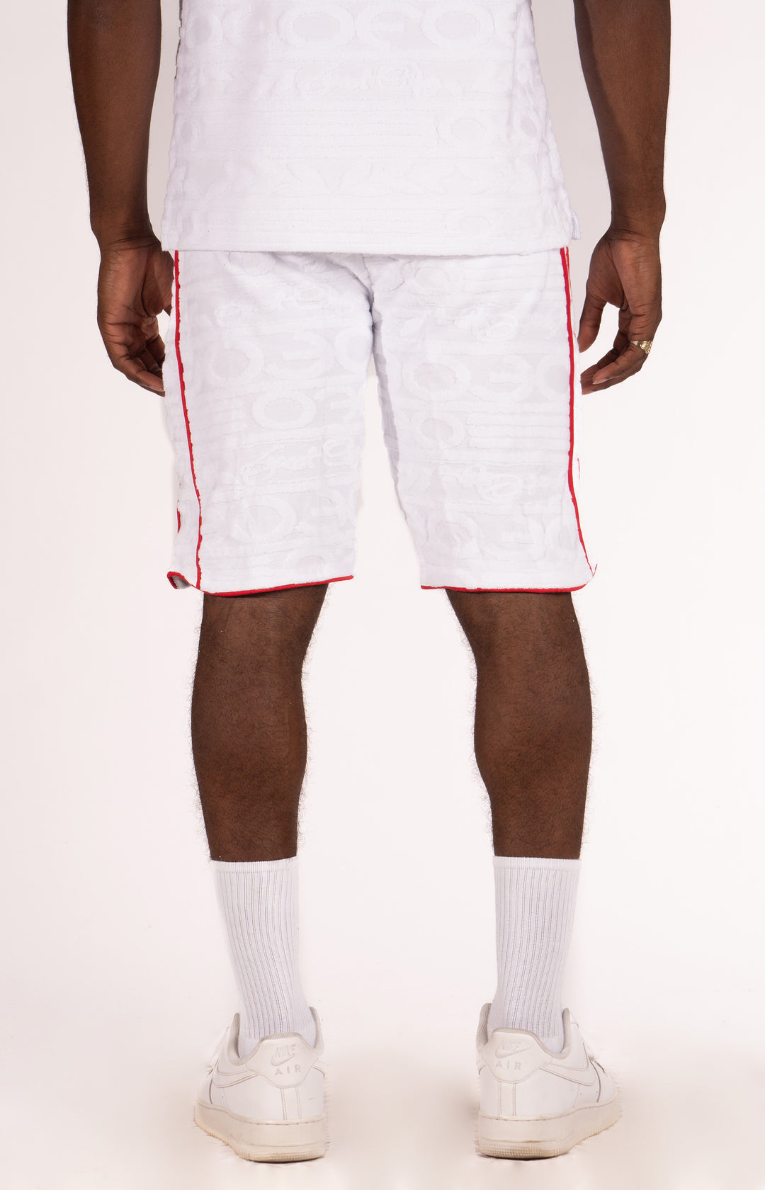 شورت ملیله ای F628 "جهان مال شماست" - مشکی