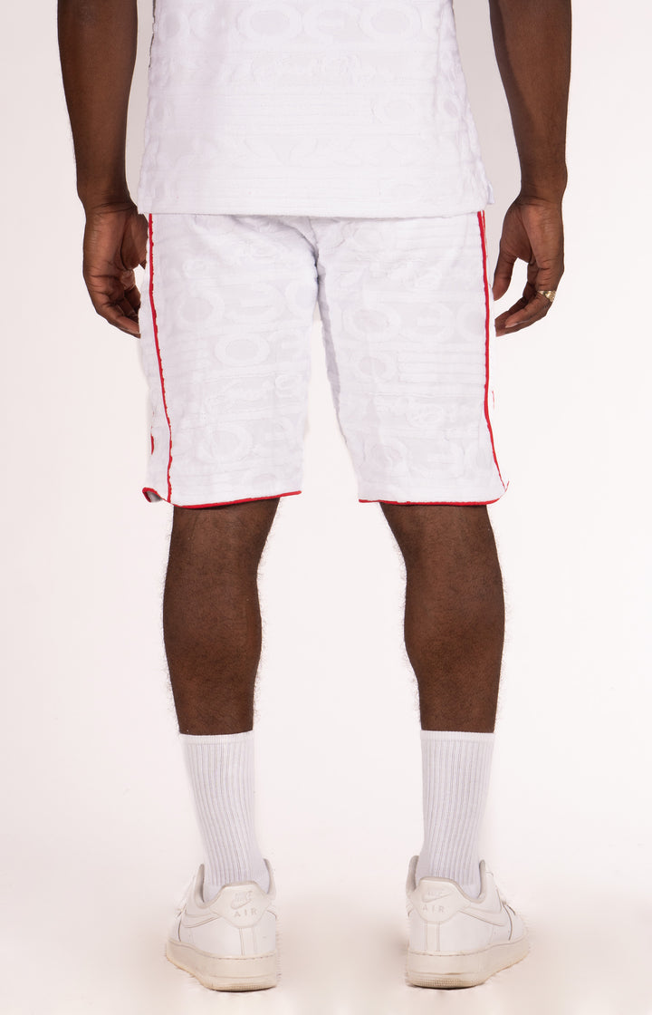 شورت ملیله ای F628 "جهان مال شماست" - مشکی