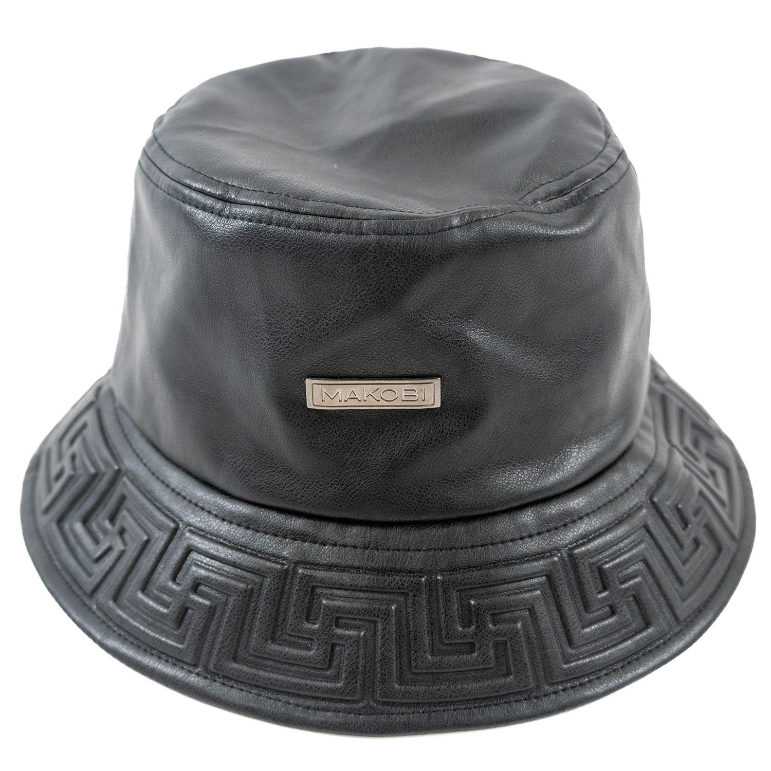 Makobi M007 Romano Vegan L. Bucket Hat in Black, view 2