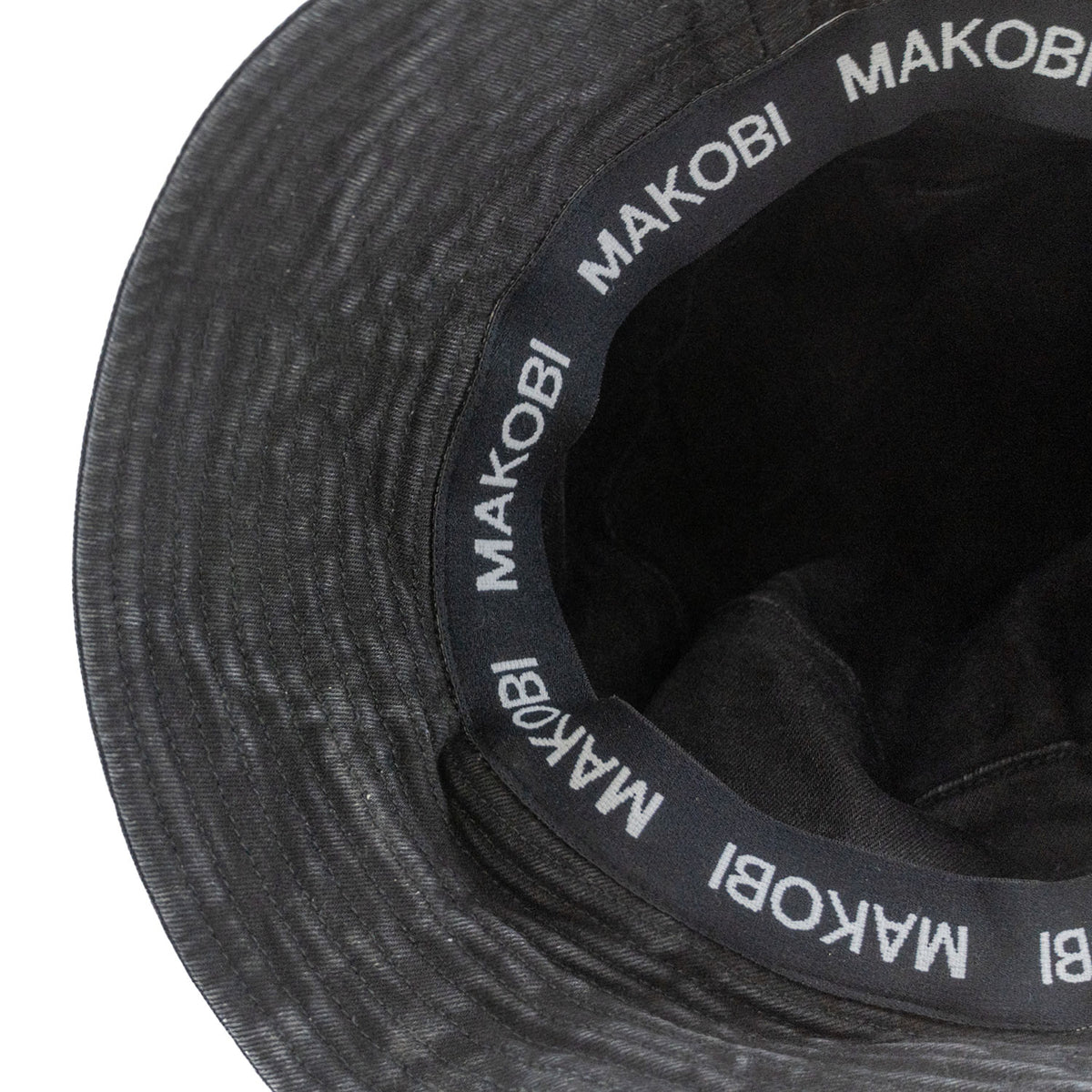 Makobi M016 Rinaldi Denim Bucket Hat in Black, view 4