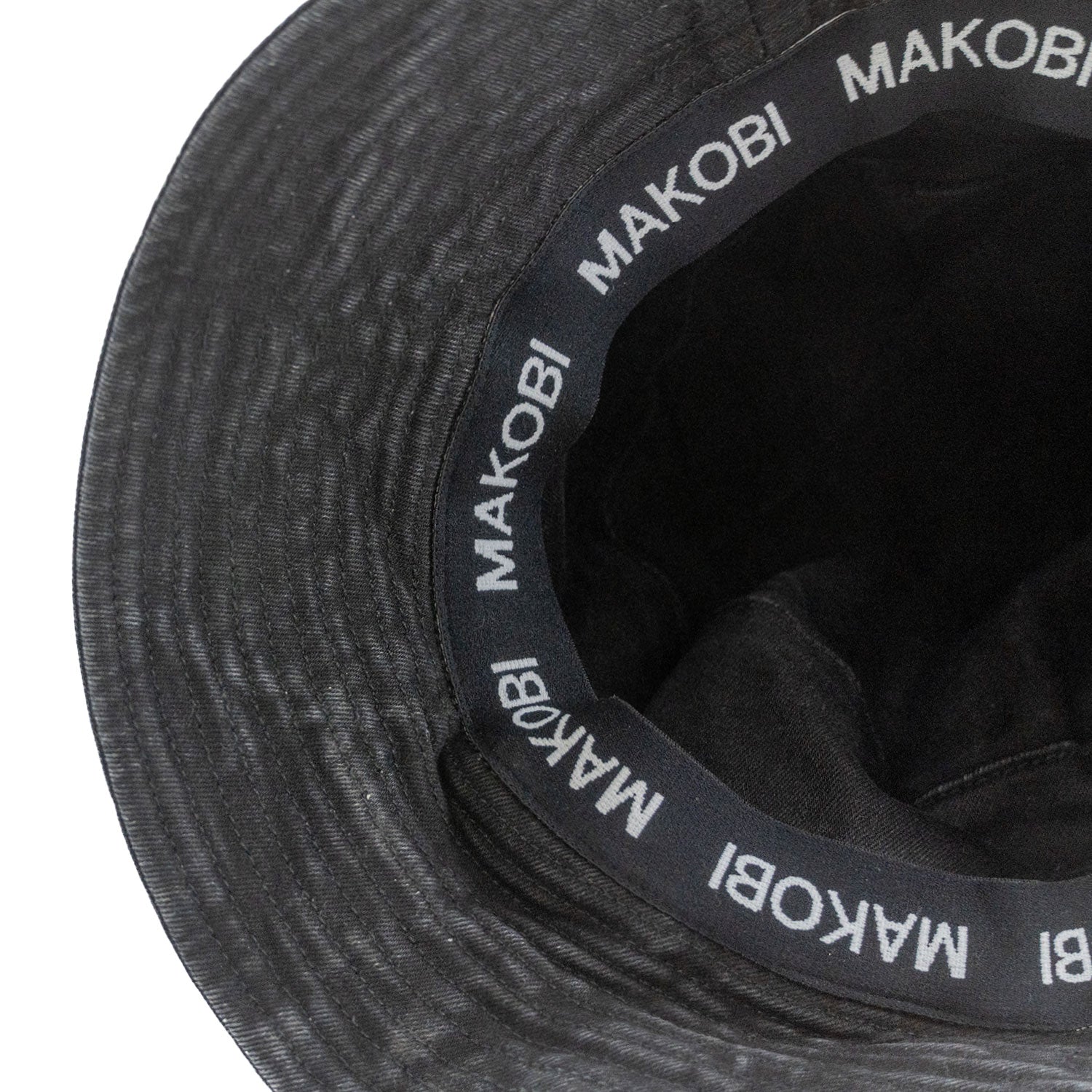 Makobi M016 Rinaldi Denim Bucket Hat in Black, view 4