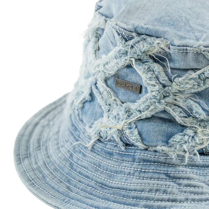 Hat | M016 Rinaldi Denim Bucket Hat - Light Wash