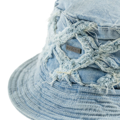 Hat | M016 Rinaldi Denim Bucket Hat - Light Wash