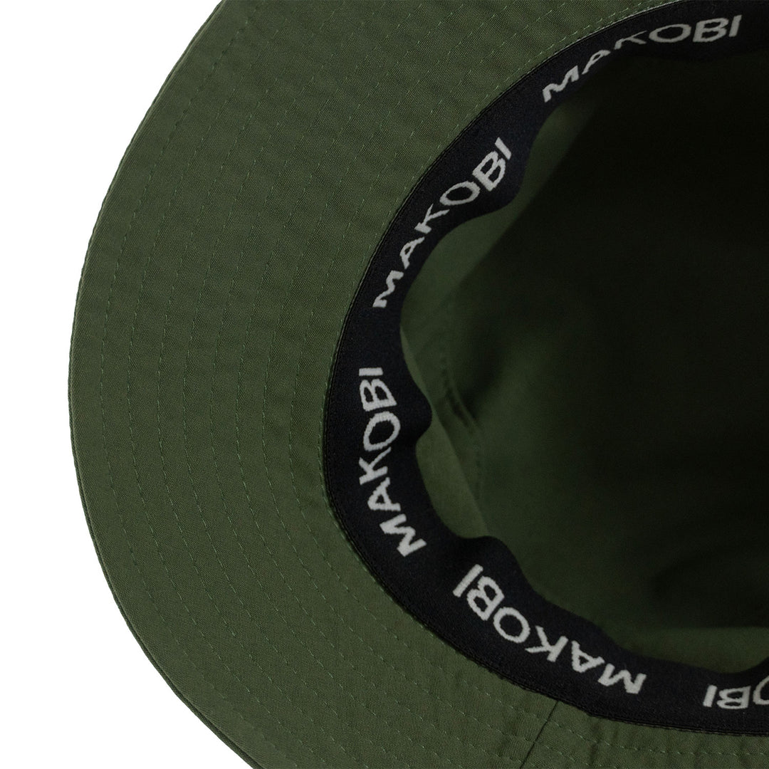 M033 Colton Nylon Bucket Hat - Dark Olive
