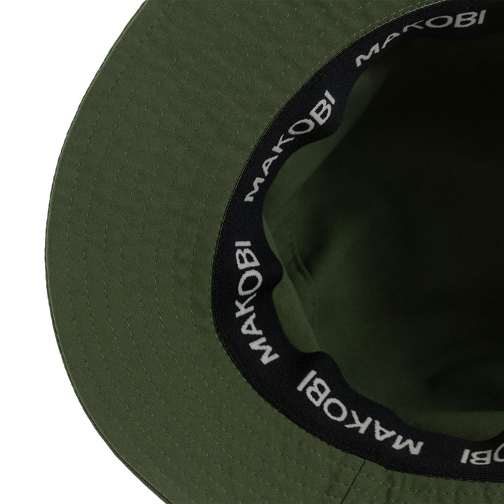 M033 Colton Nylon Bucket Hat - Dark Olive