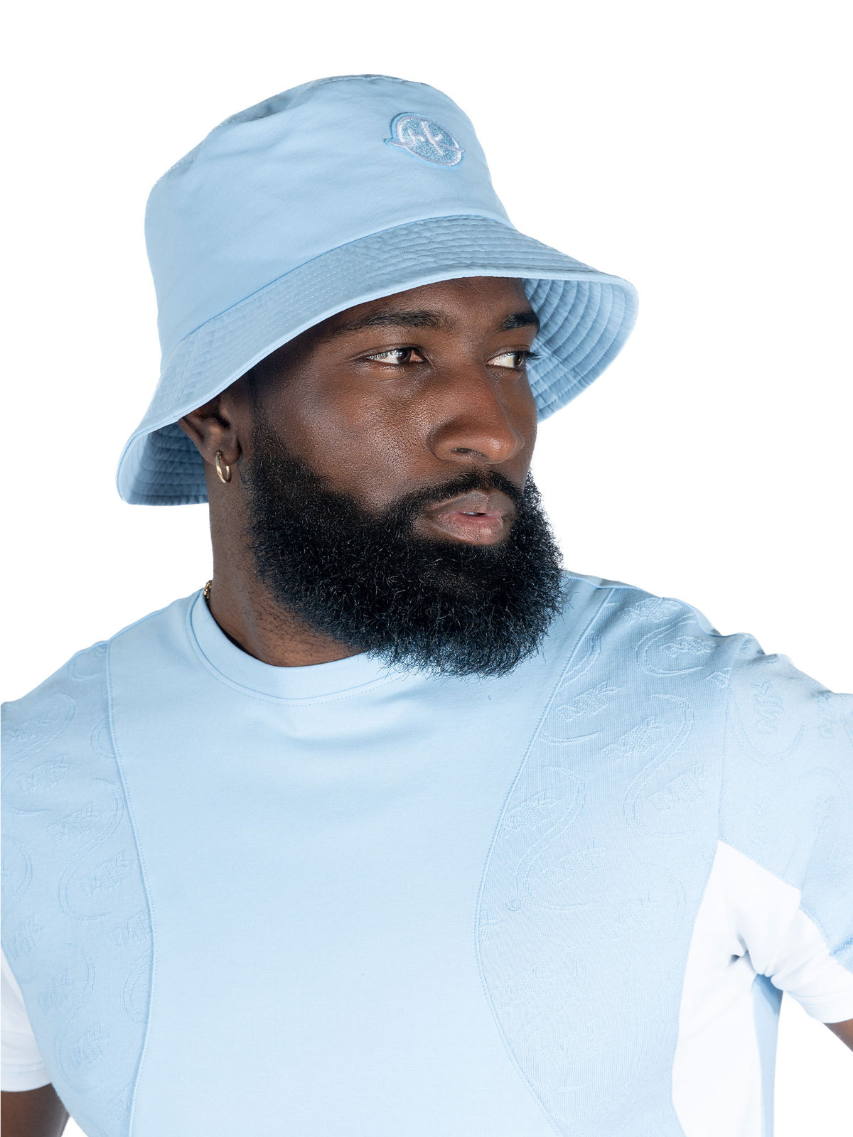 M033 Colton Nylon Bucket Hat - Blue
