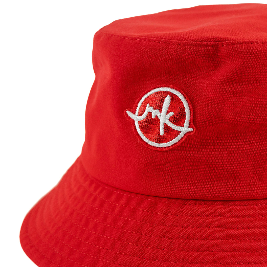 M033 Colton Nylon Bucket Hat - Red