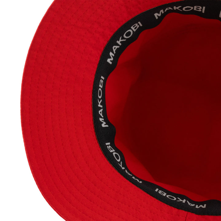 M033 Colton Nylon Bucket Hat - Red