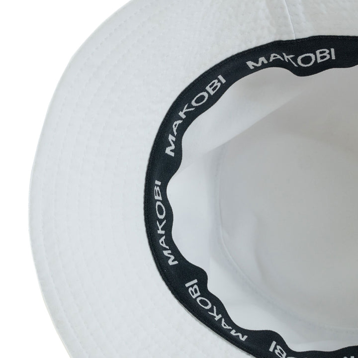 M033 Colton Nylon Bucket Hat - White