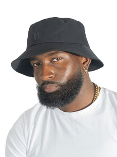 M034 Adorni Nylon Bucket Hat - Black