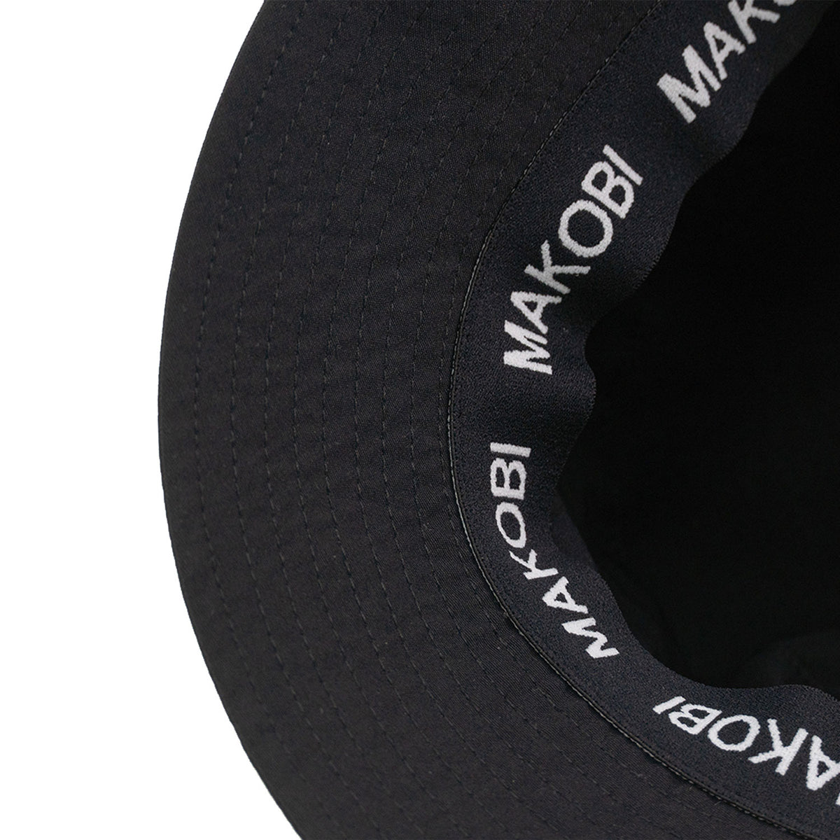 Makobi M034 Adorni Nylon Bucket Hat in Black, view 4