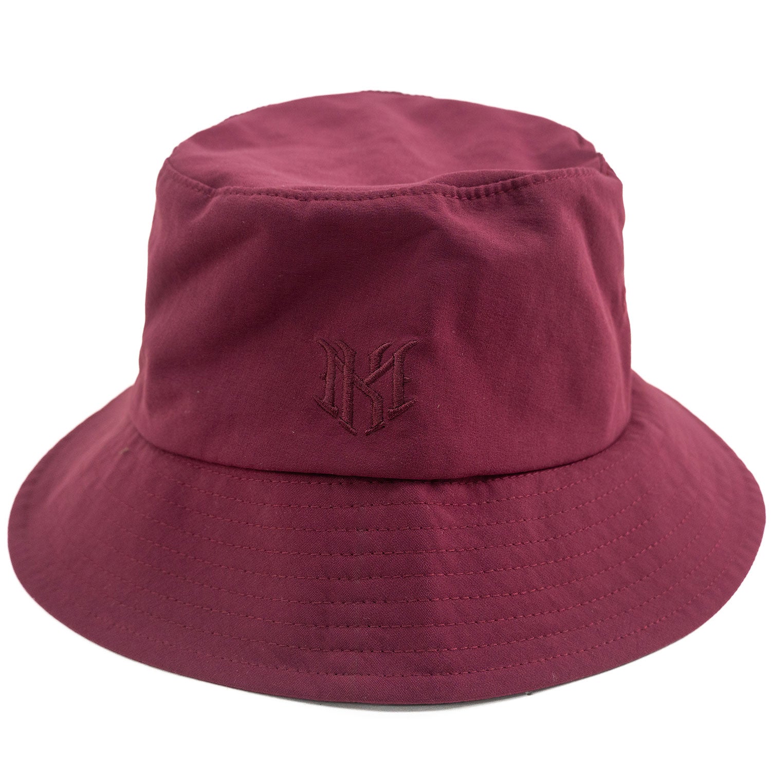 M034 Adorni Nylon Bucket Hat - Burgundy