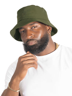 M034 Adorni Nylon Bucket Hat - Olive