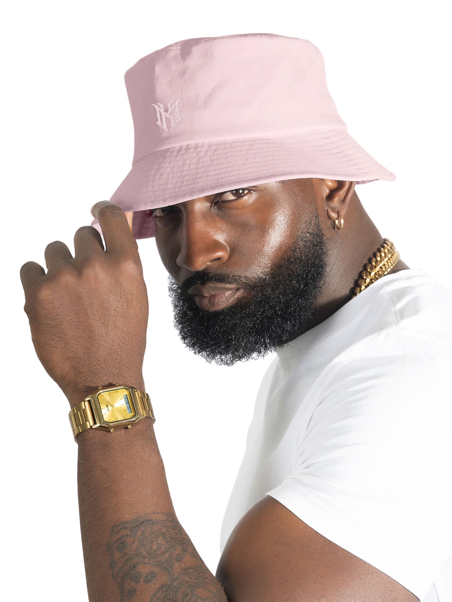 M034 Adorni Nylon Bucket Hat - Pink