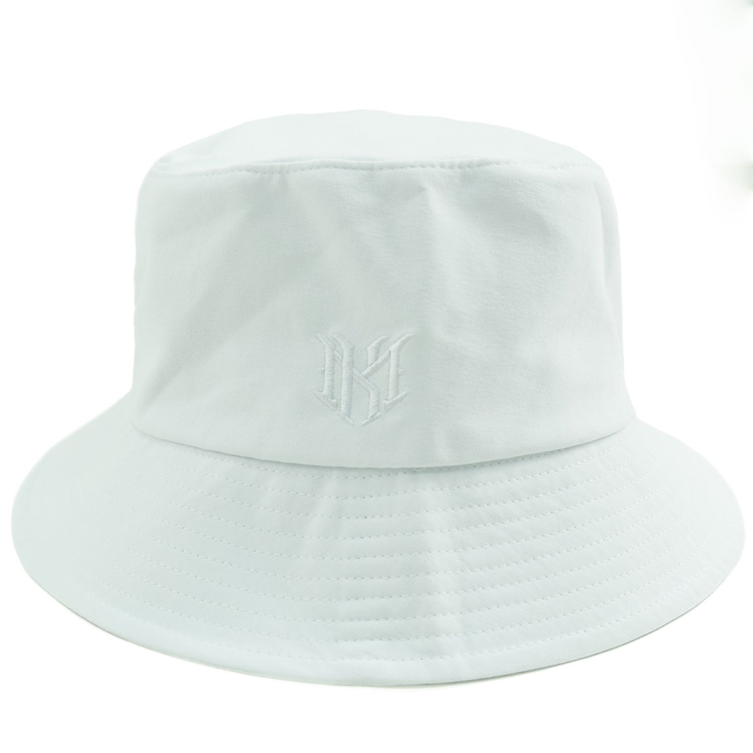 M034 Adorni Nylon Bucket Hat - White