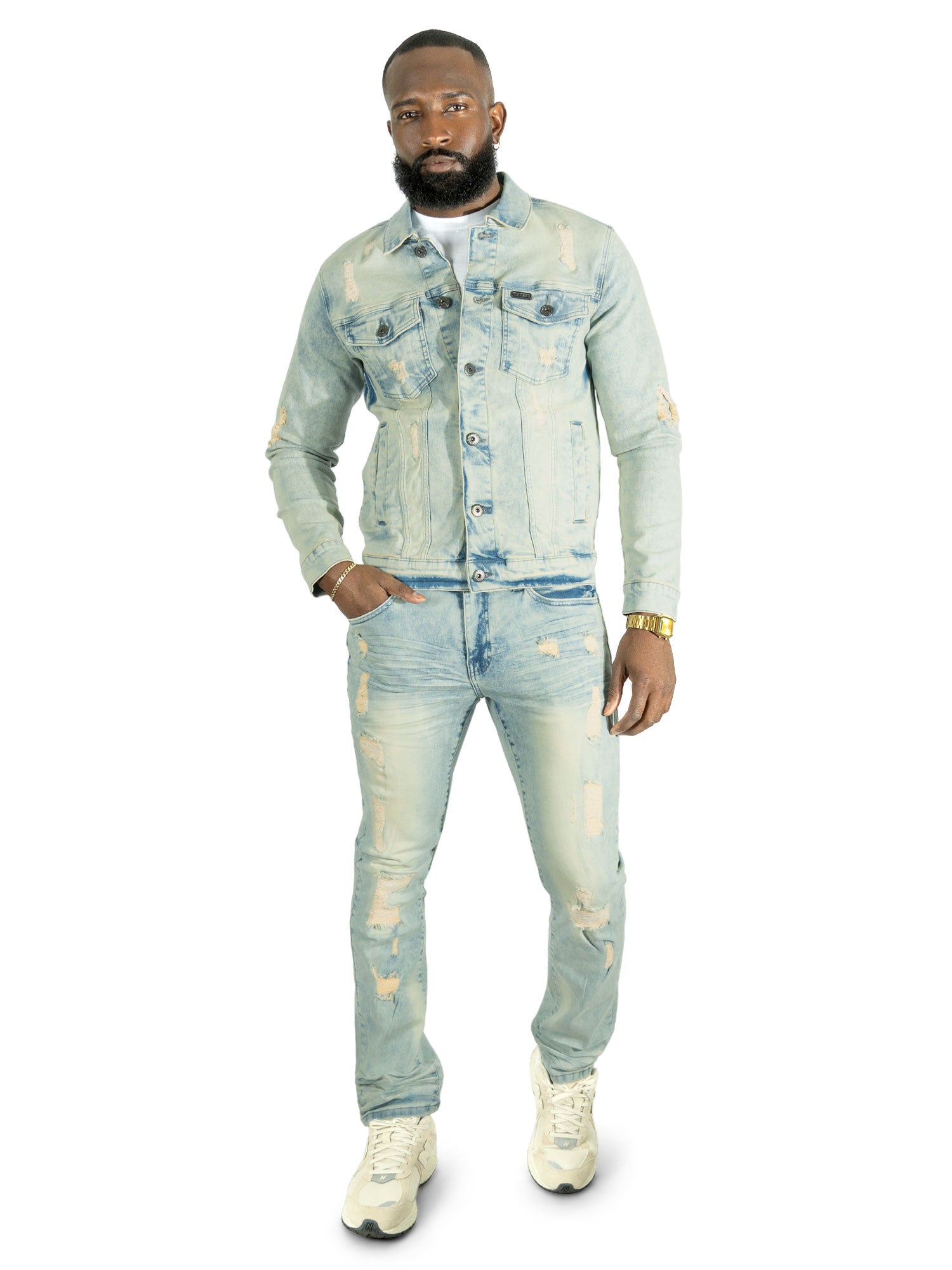 M1026 - Makobi mojuto Denimu jaketi - Burgundy