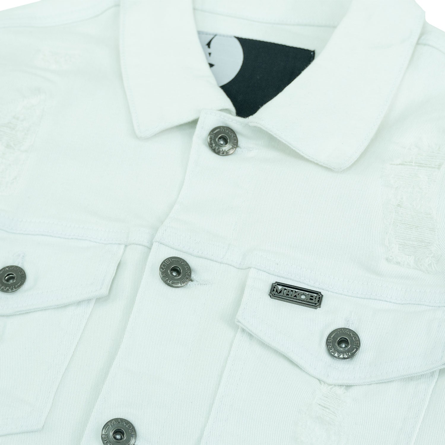 M1026 - Makobi mojuto Denimu jaketi - Burgundy