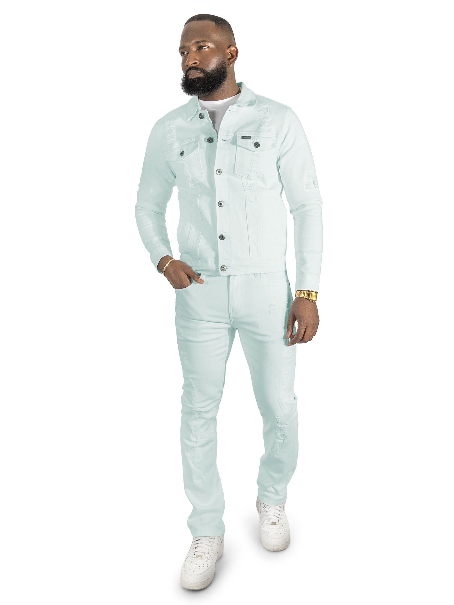 M1000 Prego Denim Jacket - White