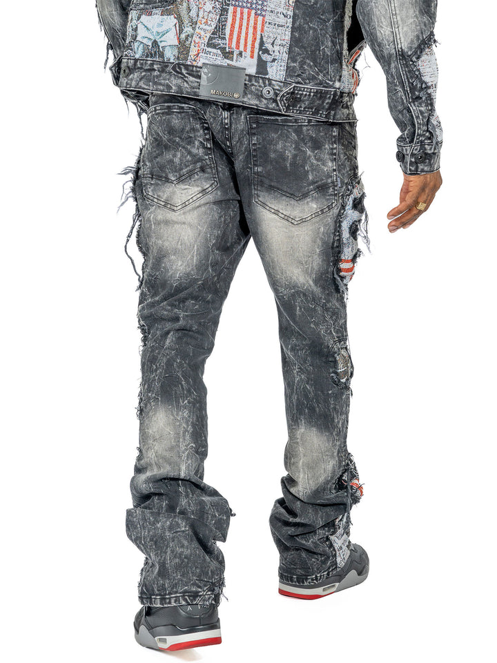 M1914 Mohadi Denim Jeans - Black – Makobi Jeans USA