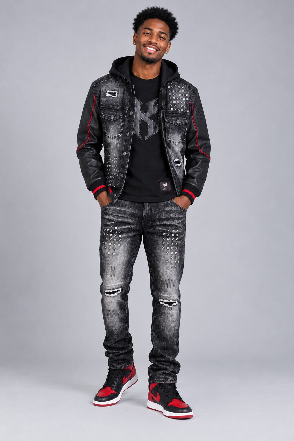 Porada Denim Set - Black