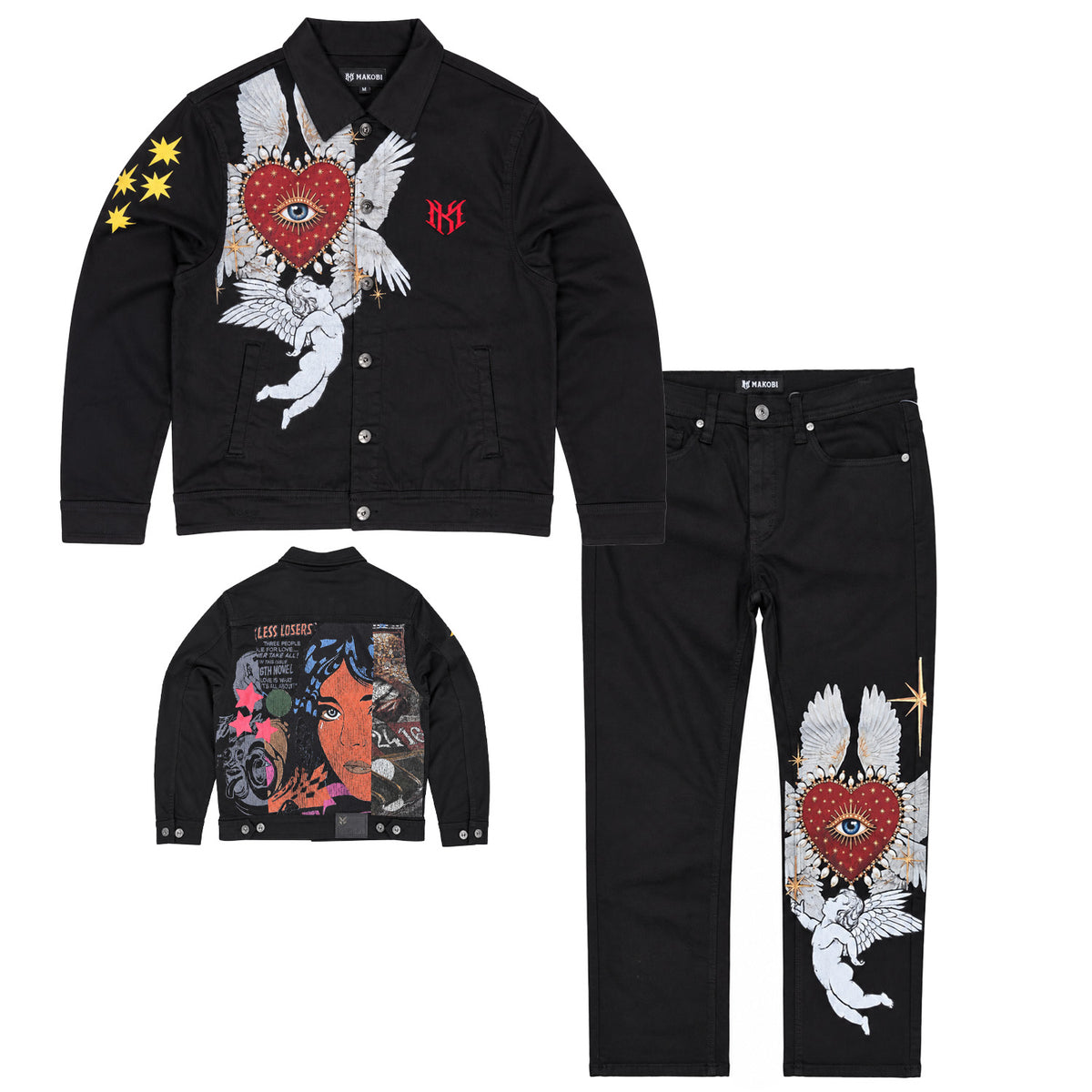 Jevanti Denim Set - Black