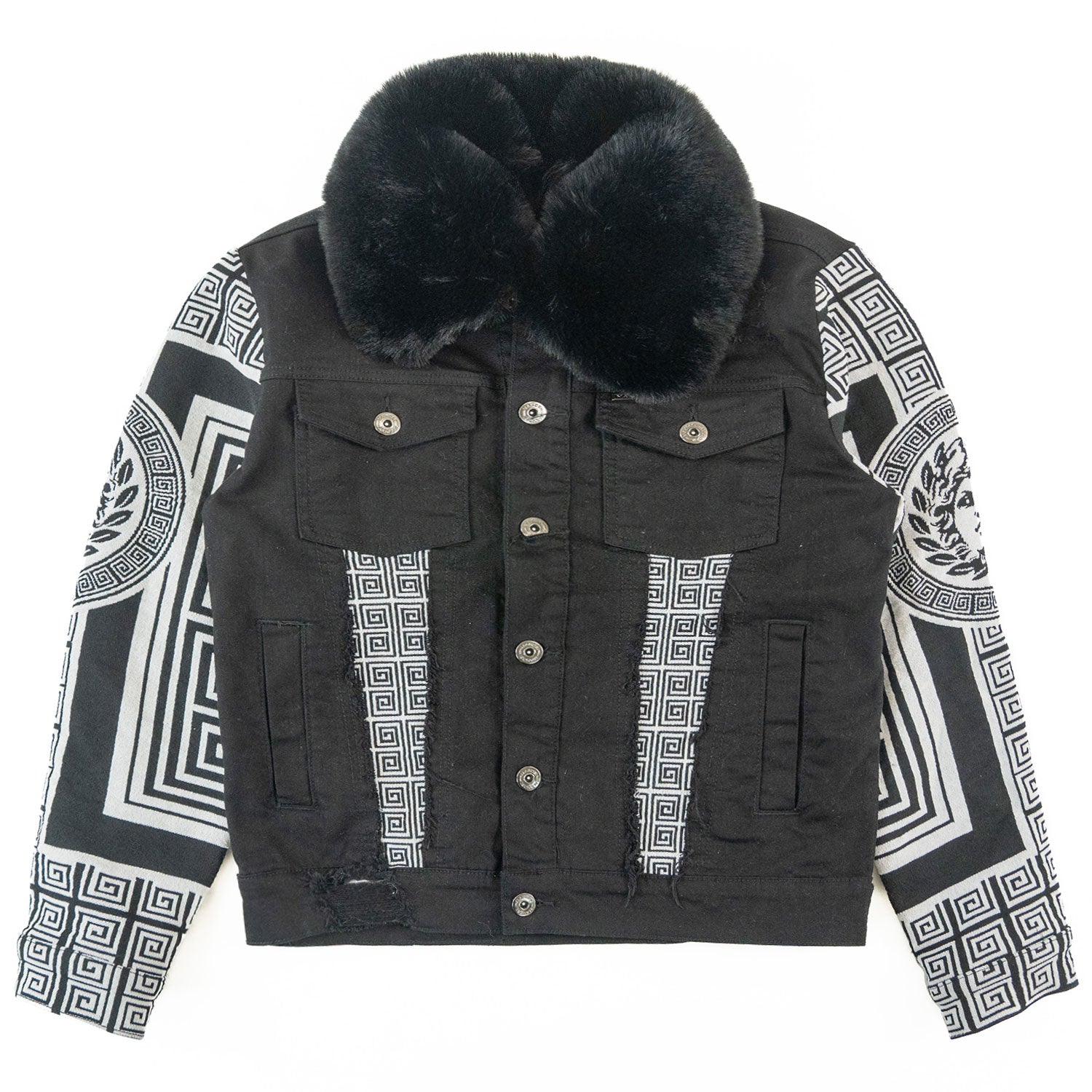 Makobi M1054 Sartoni Denim Jacket in Black (NOT SOLD SEPARATELY - Add M1954 jeans to your Cart), view 6