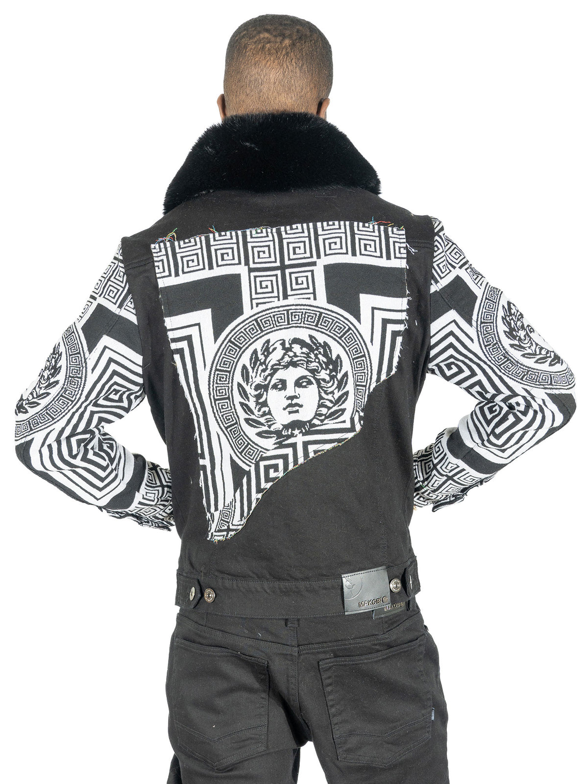 Makobi M1054 Sartoni Denim Jacket in Black (NOT SOLD SEPARATELY - Add M1954 jeans to your Cart), view 3