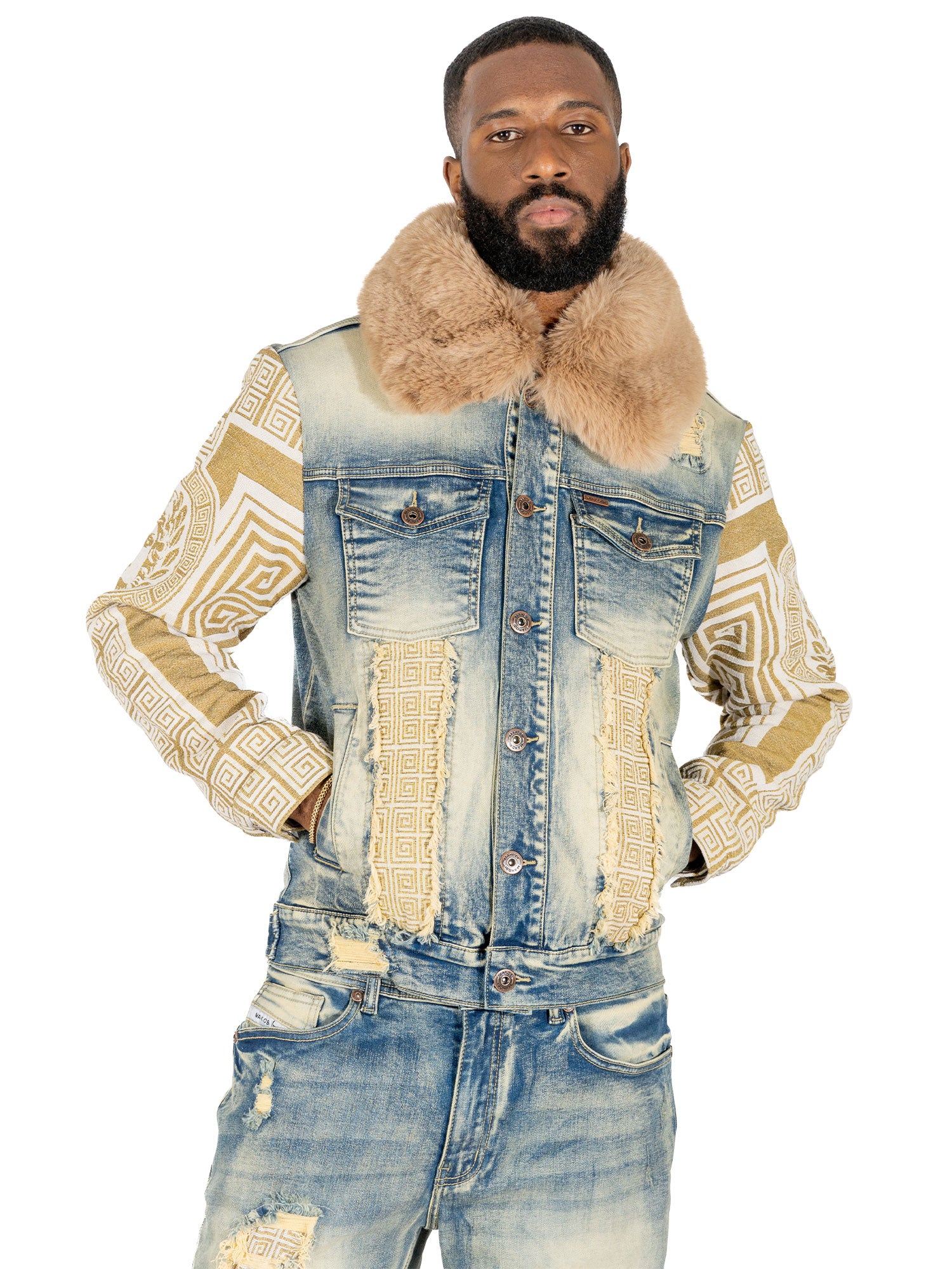 Makobi M1054 Sartoni Denim Jacket in Dirt (NOT SOLD SEPARATELY - Add M1954 jeans to your Cart)