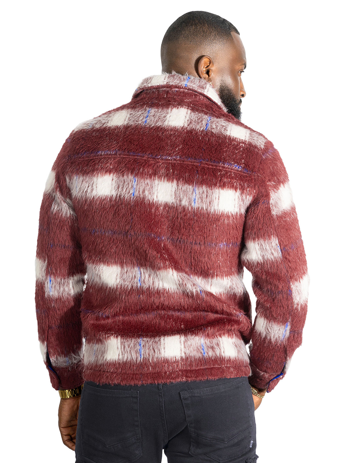 M1058 Gabana 26 Wool Shacket - Burgundy