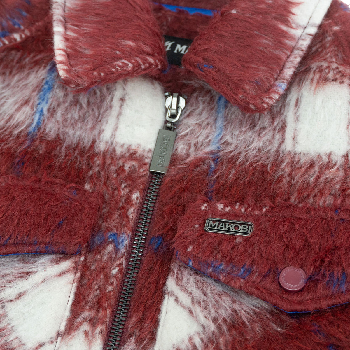 M1058 Gabana 26 Wool Shacket - Burgundy