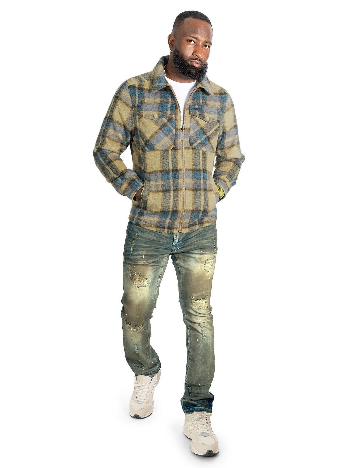 M1058 Gabana 26 Wool Shacket - Khaki