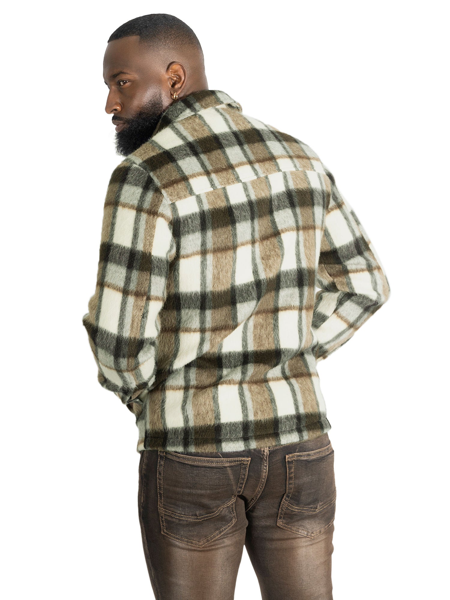 M1058 Gabana 26 Wool Shacket - Natural