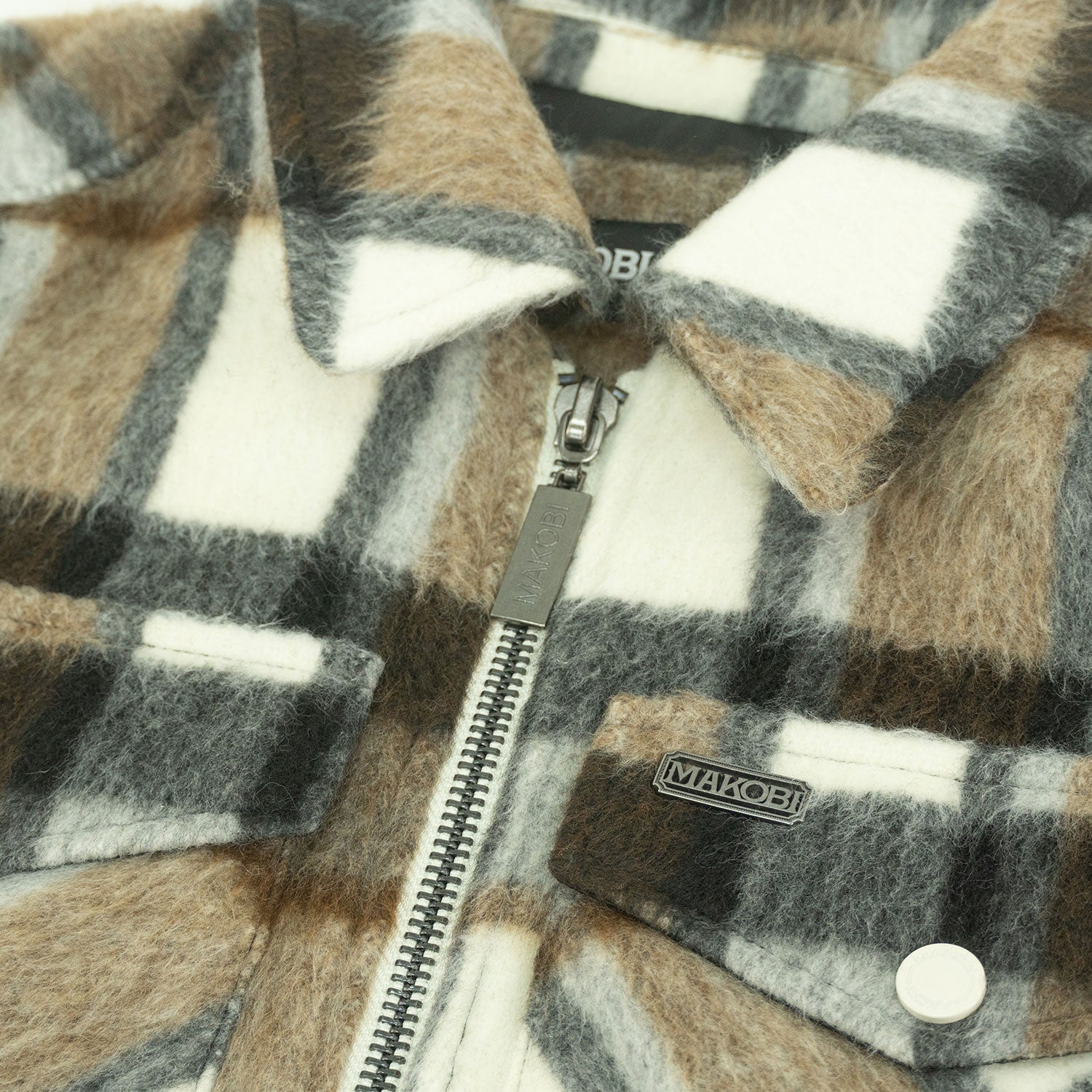 M1058 Gabana 26 Wool Shacket - Natural