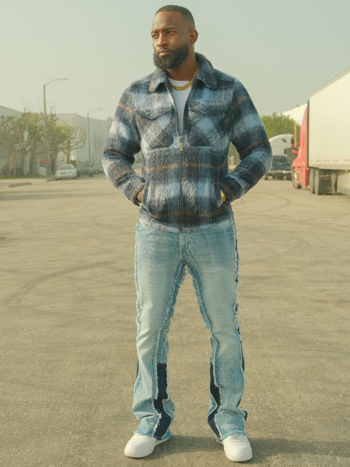 M1058 Gabana 26 Wool Shacket - Navy