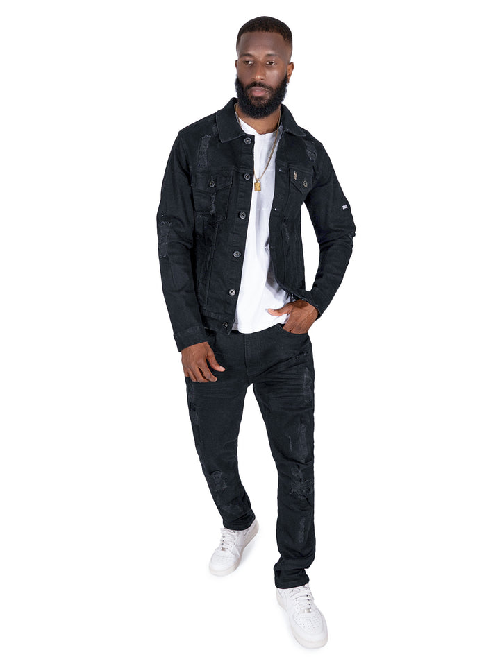 M1926 - Makobi Core Jenim Biker Jeans - بورگوندی