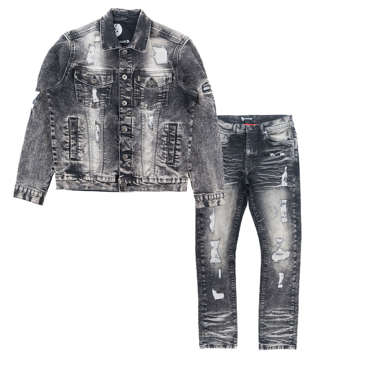 M1026 - کت جین کوره ماکوبی - بورگوندی