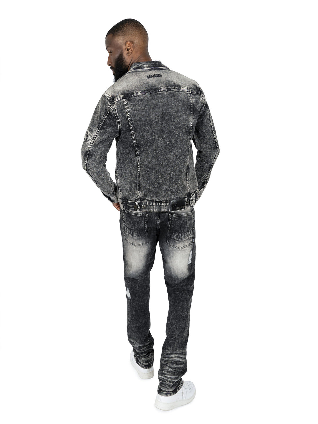 M1926 - Makobi Core Jenim Biker Jeans - بورگوندی
