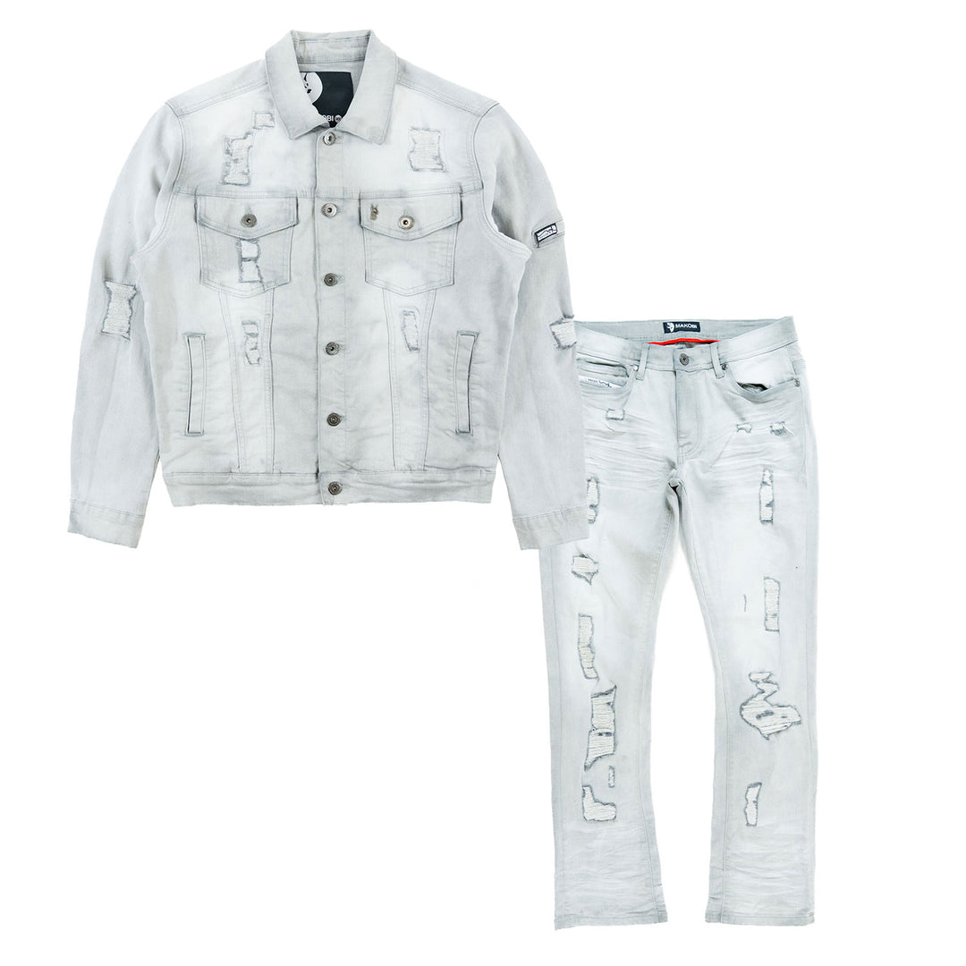 M1026 - کت جین کوره ماکوبی - بورگوندی