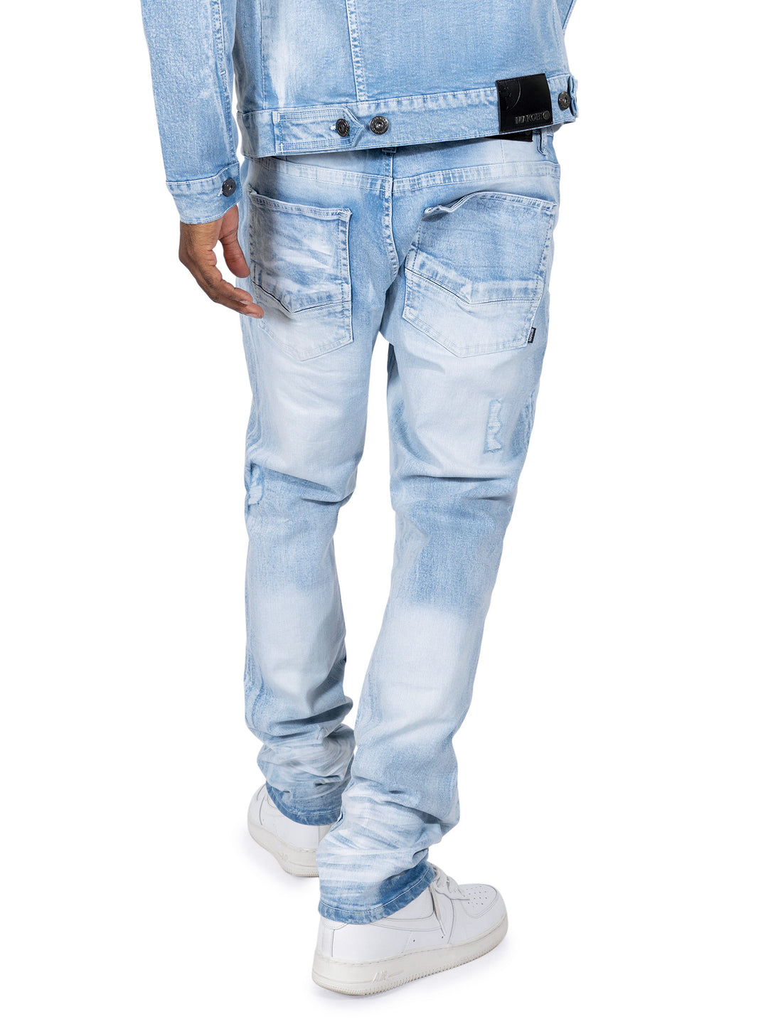 M1926 - Makobi Core Jenim Biker Jeans - بورگوندی