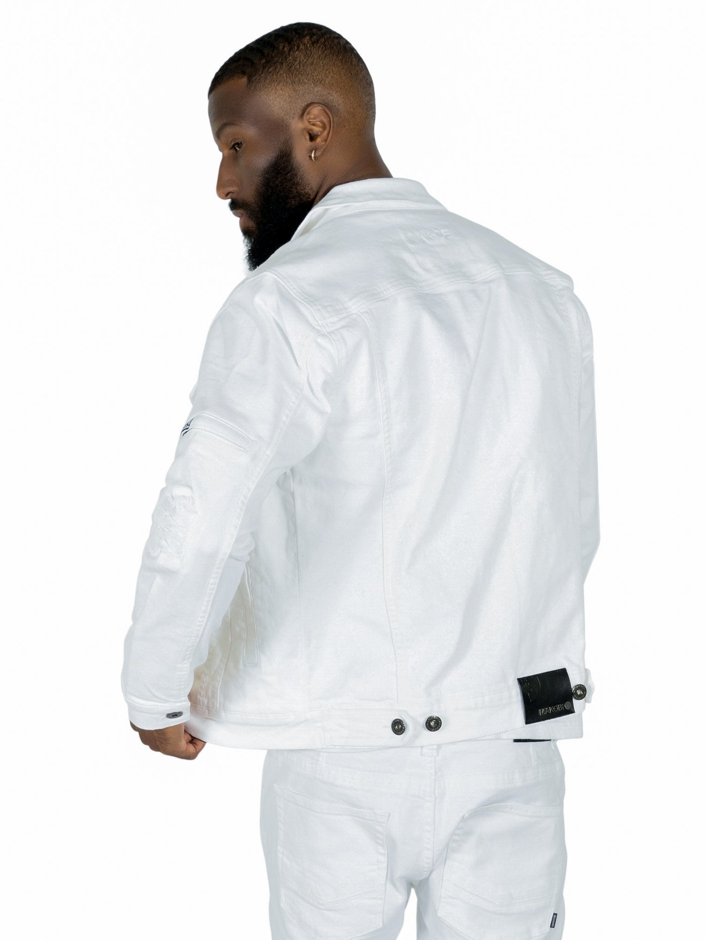 M1079 Moreli Denim Jacket - White