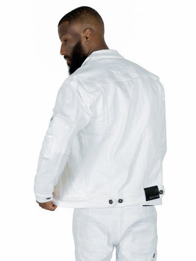 M1079 Moreli Denim Jacket - White