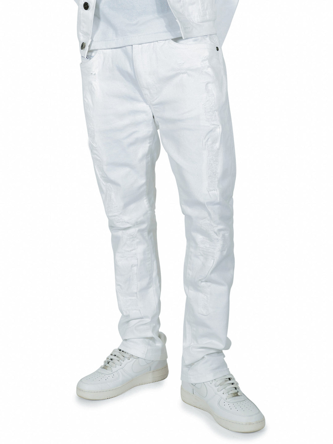 M1926 - Makobi Core Jenim Biker Jeans - بورگوندی