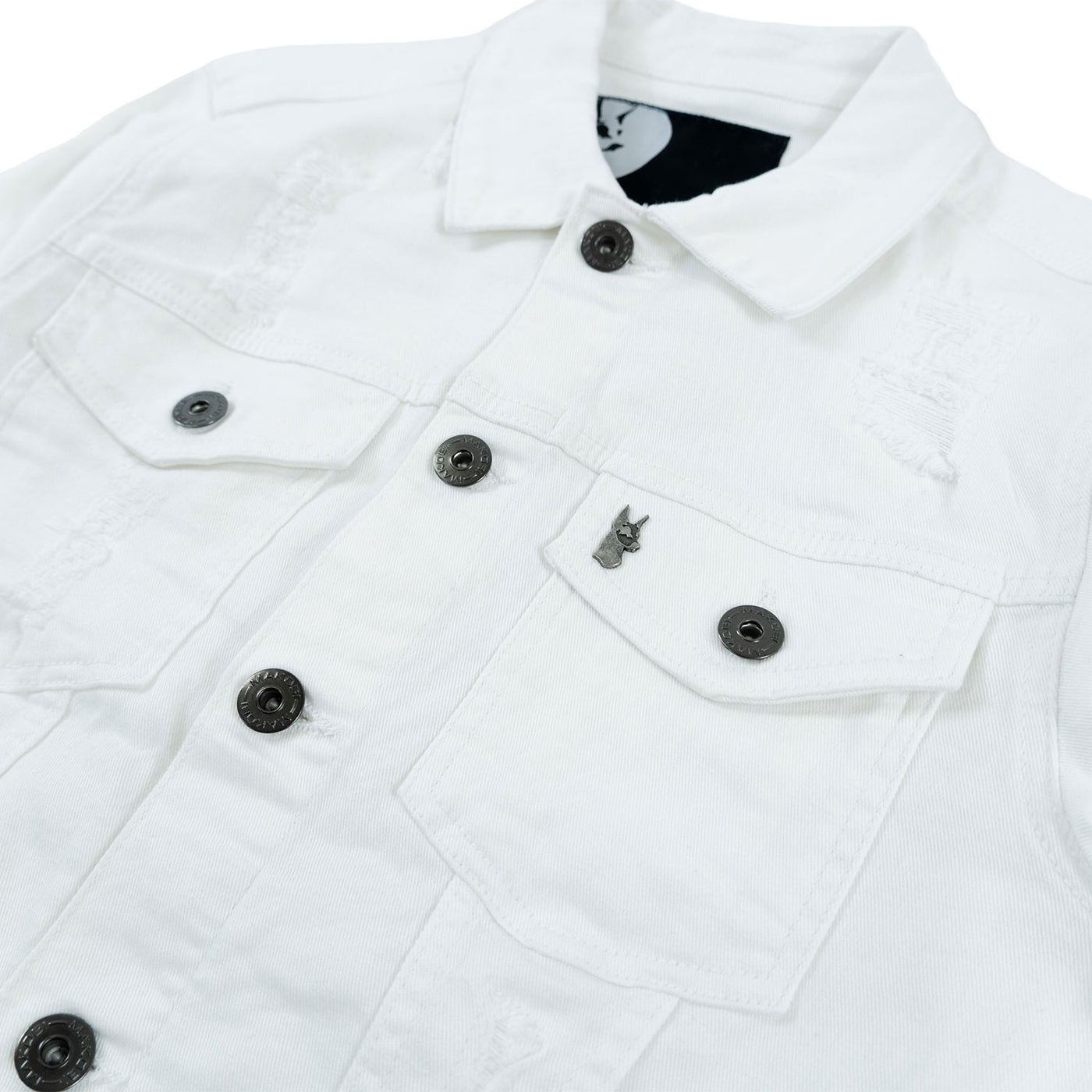 M1079 Moreli Denim Jacket - White