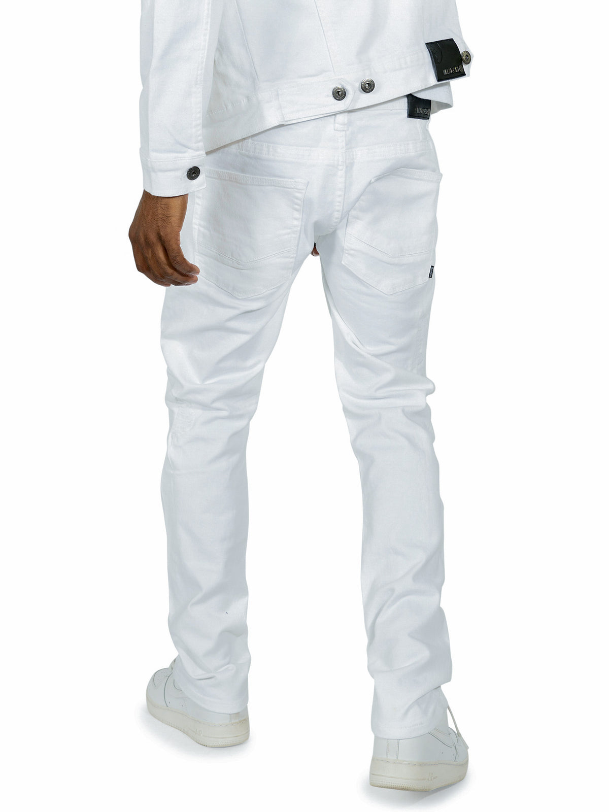 M1926 - Makobi Core Jenim Biker Jeans - بورگوندی