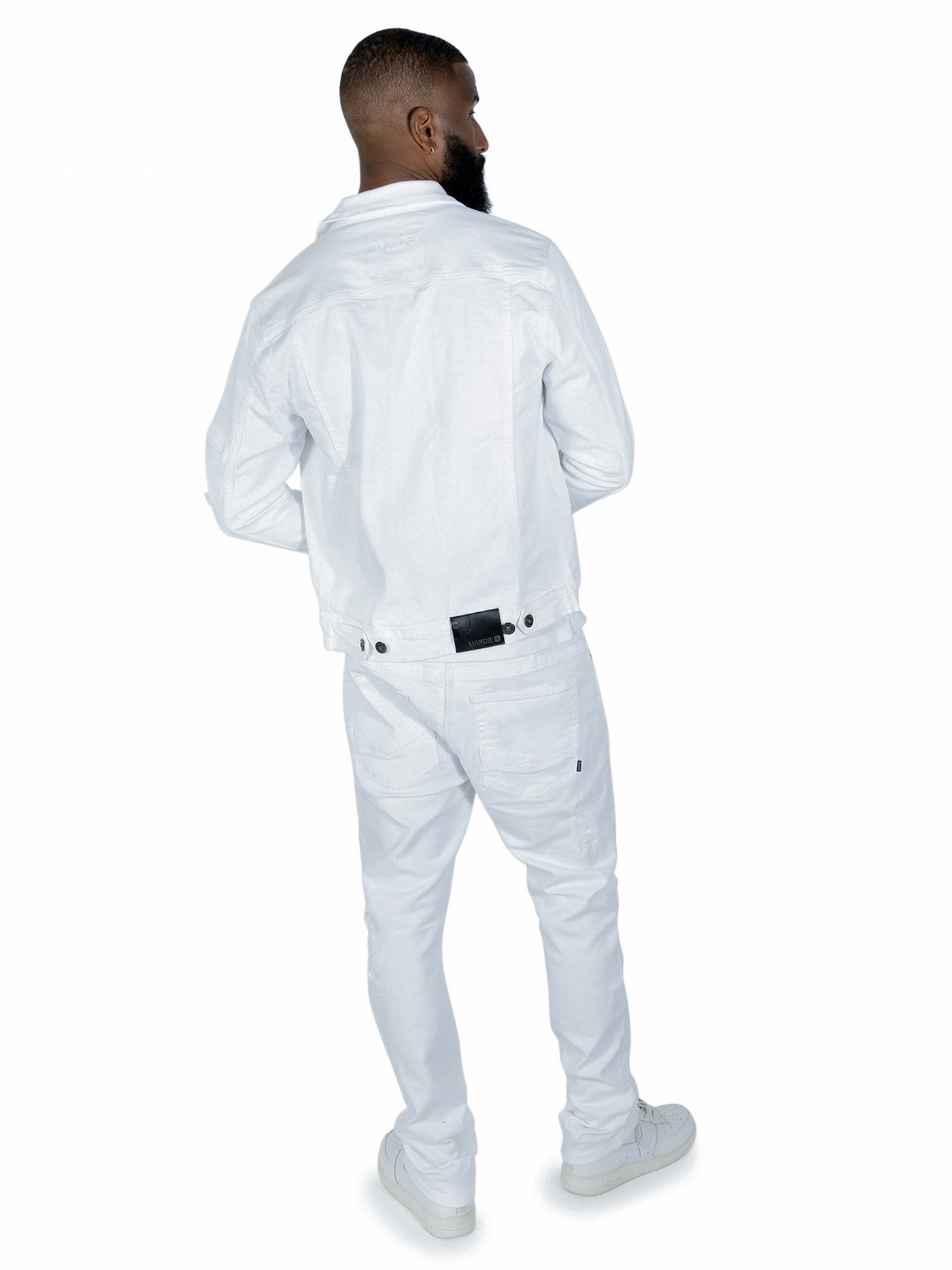 M1079 Moreli Denim Jacket - White