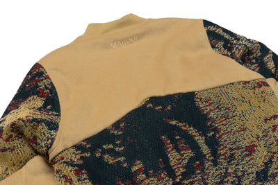 M1099 Bagnoli Tapestry Varsity Jacket - Khaki