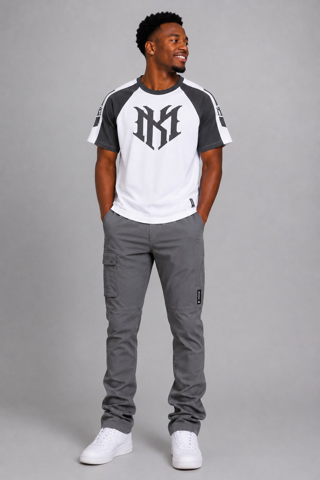 M119 Adorni Reglan T-shirt - Dark Gray