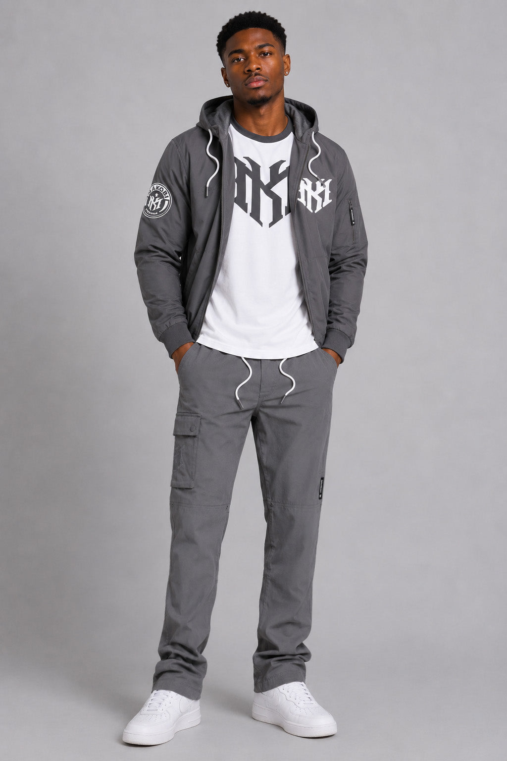 M119 Adorni Reglan T-shirt - Dark Gray