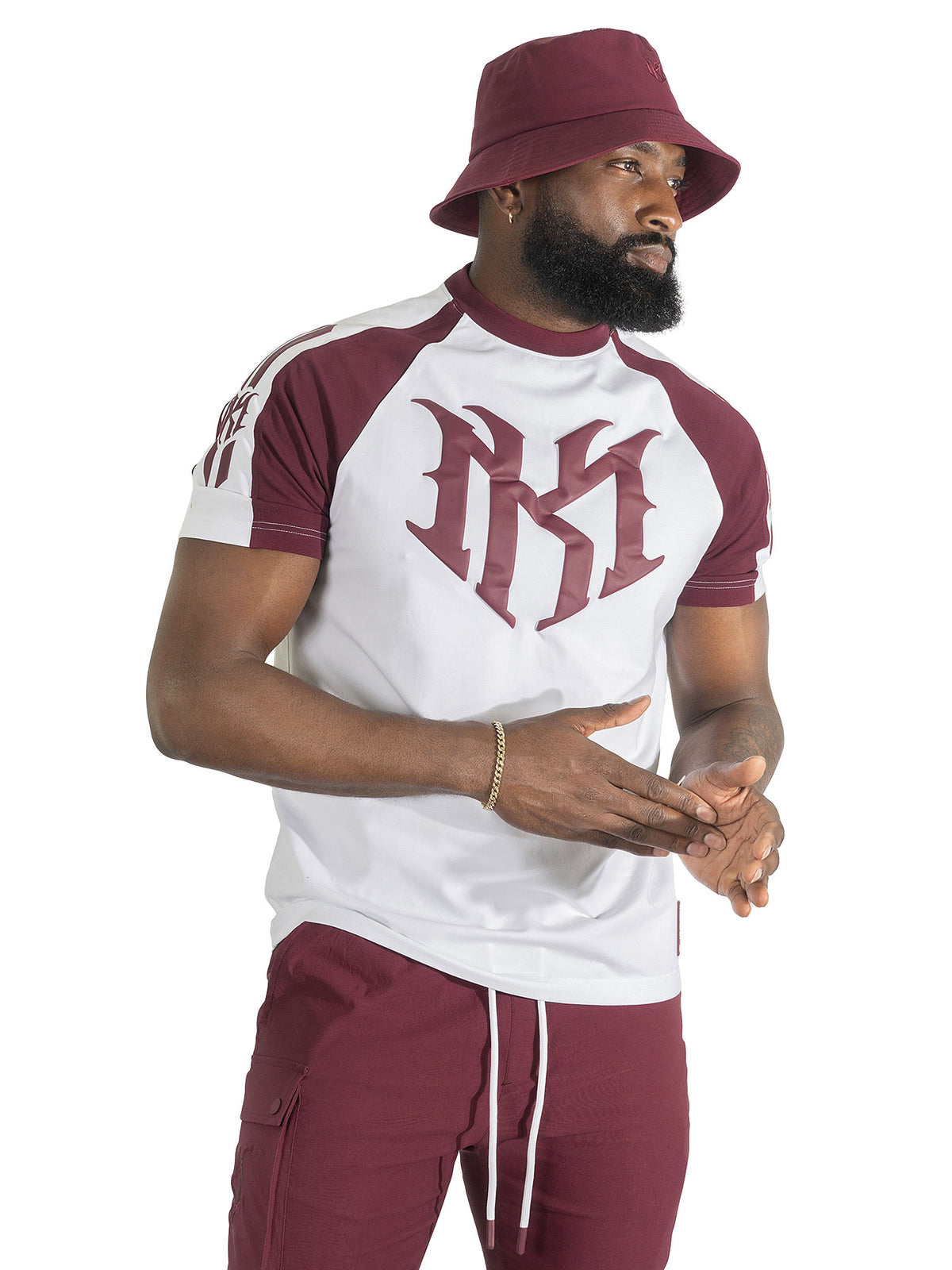 M119 Adorni Reglan T-shirt - Burgundy
