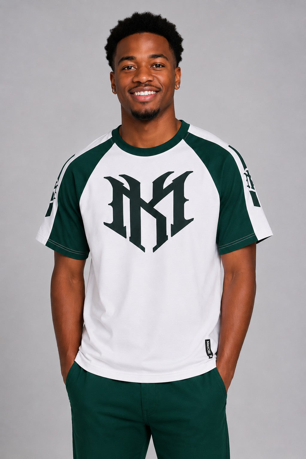 M119 Adorni Reglan T-shirt - Hunter Green